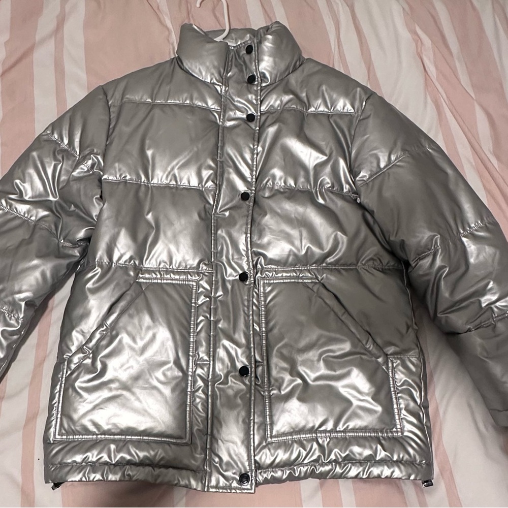 Silver Puffer Jacket